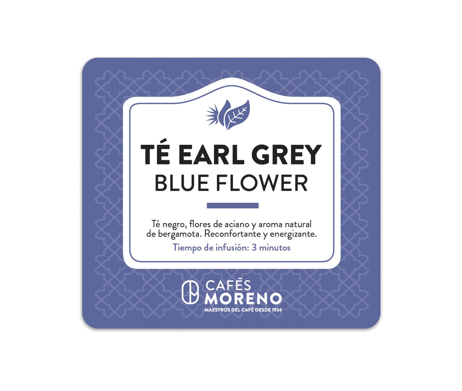Etiqueta te earl grey blue flower